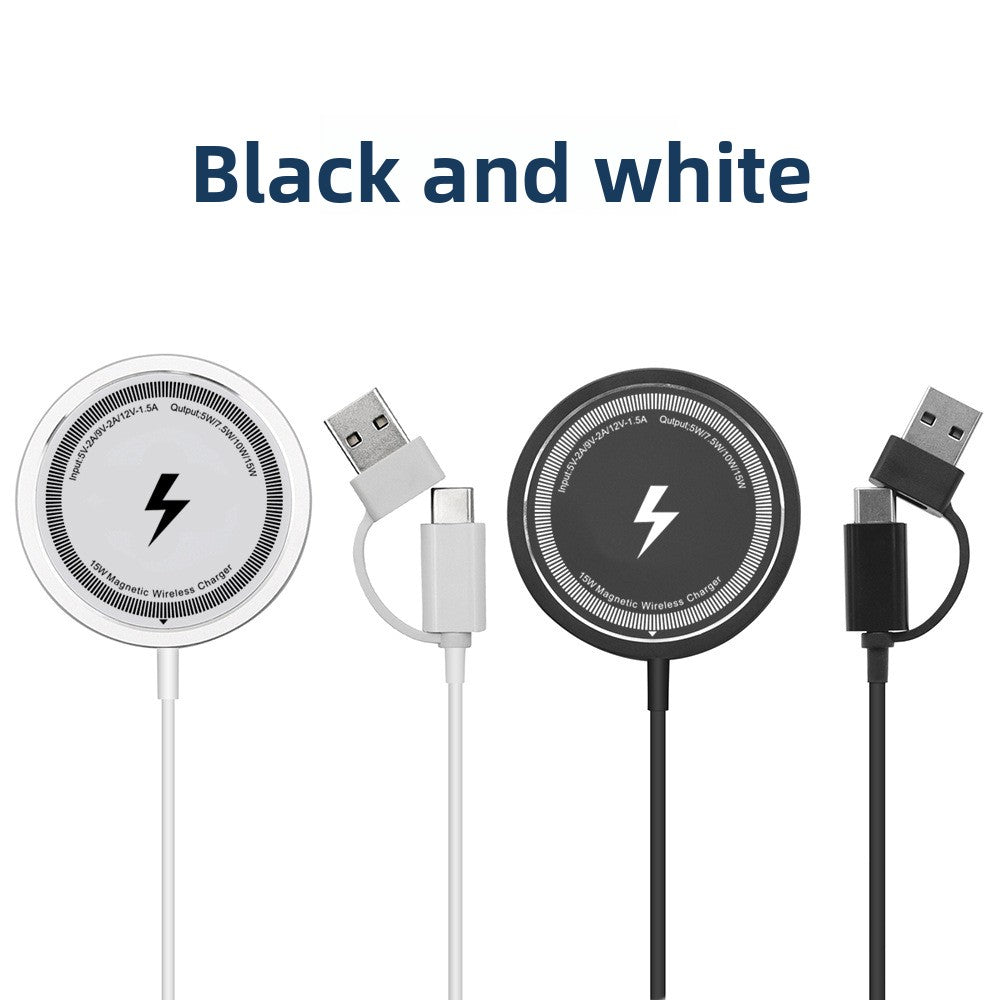 Magnetic Wireless Phone Fast Charger with Type-C Cable