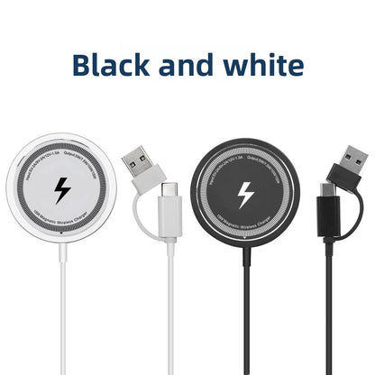Magnetic Wireless Phone Fast Charger with Type-C Cable