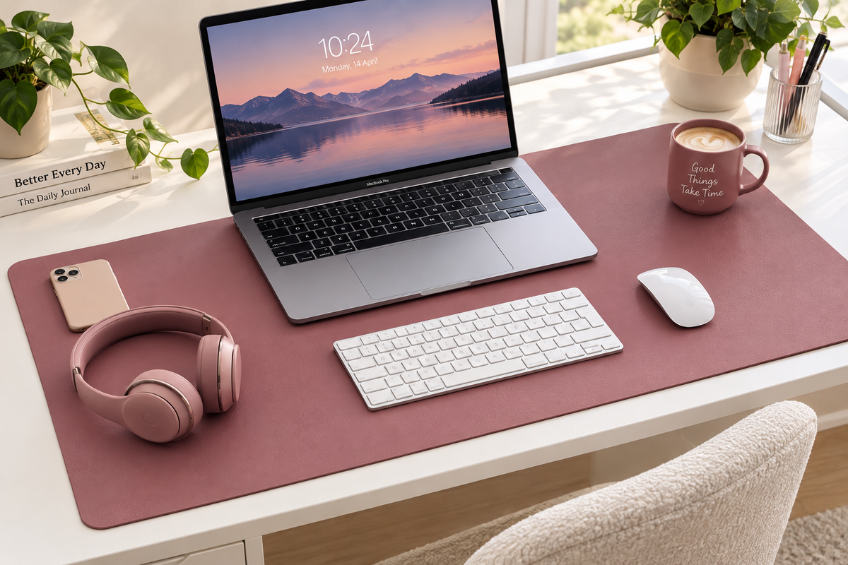 Premium Waterproof Desk Mat – Large Non-Slip Leather Desk Protector