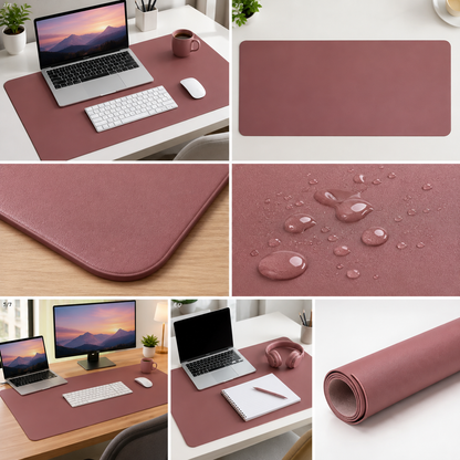 Premium Waterproof Desk Mat – Large Non-Slip Leather Desk Protector