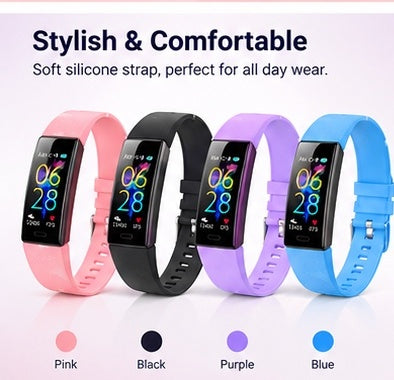 Pink Kids Smart fitness Watch- Activity & Health Tracker