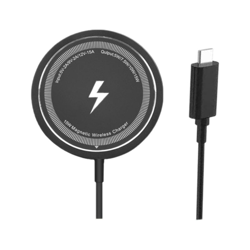 Magnetic Wireless Phone Fast Charger with Type-C Cable